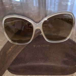 Tom Ford Pearl Beige Sunglasses lens sz 60